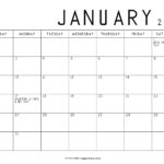 20 Printable January 2022 Calendar With Holidays Blank Free