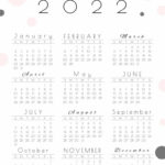 2022 Calendar Printable Cute Free 2022 Yearly Calendar Templates