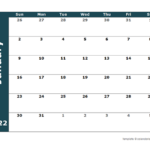 2022 Monthly Blank Calendar Free Printable Templates