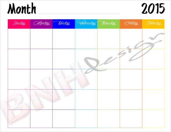 39 Blank Calendar Template Free Premium Templates