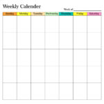 8 Best Blank Printable Weekly Calendars Templates Printablee