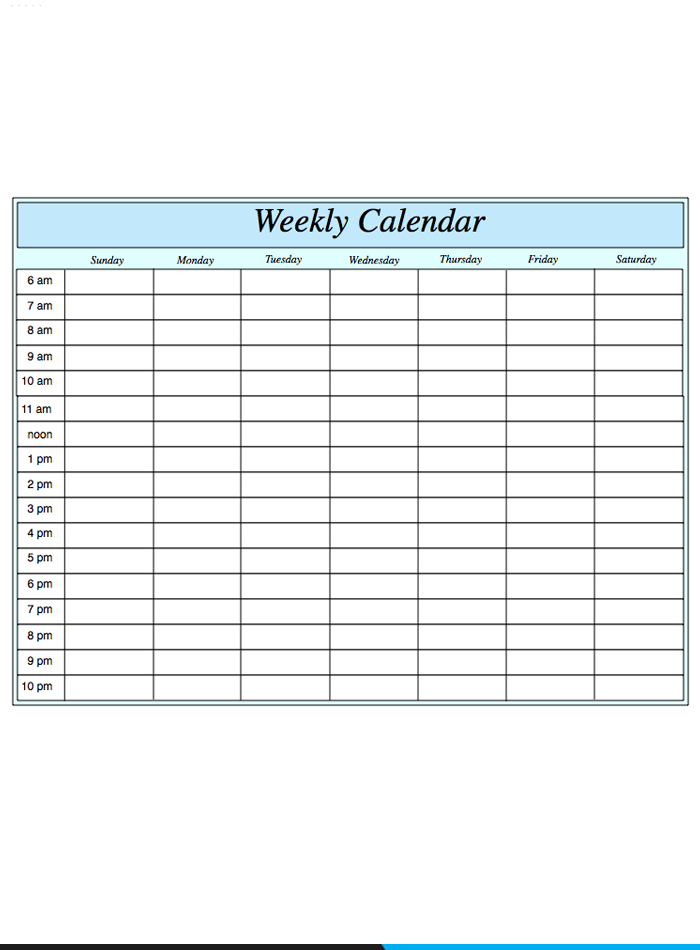 8 Free Printable Weekly Calendar Templates In PDF Weekly Schedule 