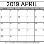 April 2019 Calendar Free Blank Printable Templates