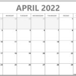 April 2022 Calendar Free Printable Calendar Templates