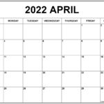 April 2022 Calendar Free Printable Calendar Templates