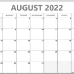 August 2022 Calendar Free Printable Calendar Templates