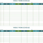 Bi Weekly Schedule Template Printable Schedule Template