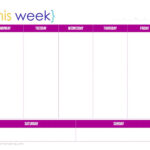 Blank Calendar 1 Week Calendar Printable Free