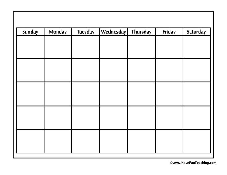 Blank Calendar Have Fun Teaching Have Fun Teaching Calendar 