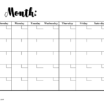 Blank Calendar With No Dates Example Calendar Printable