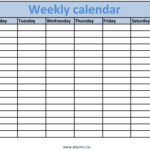 Blank Calendars To Print With Time Slots Template Calendar Design