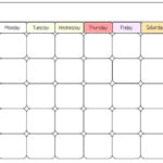 Blank Colorful Calendar Template Weekly Free Printable Calendar