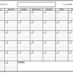 Blank Monthly Calendar 24x30 SWIFTMAPS