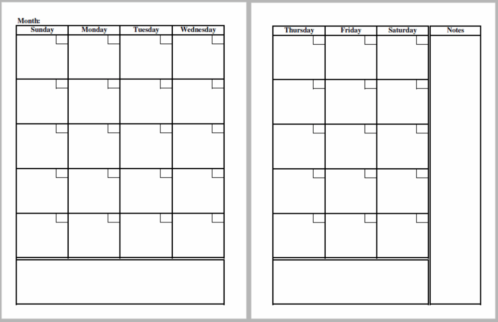 Blank Planner Pages For A Binder Planner Choosing Real Monthly 