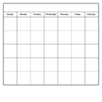 Blank Printable Monthly Calendar With No Dates Example Calendar Printable