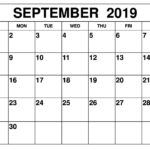 Blank September 2019 Calendar Printable Free Download Wincalendar