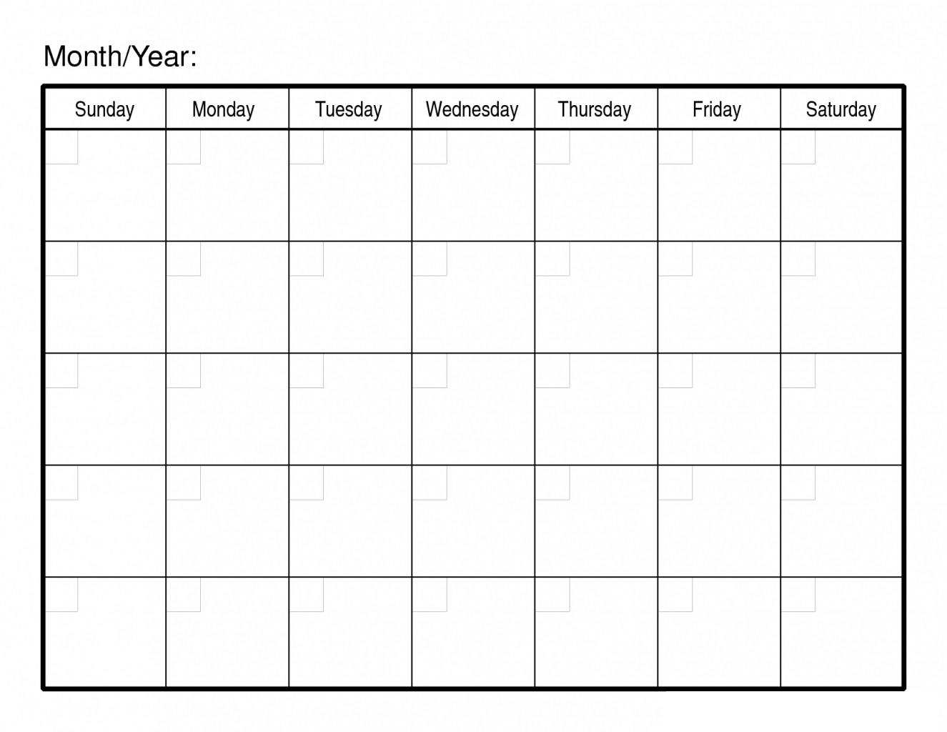 30 Day Weather Calendar