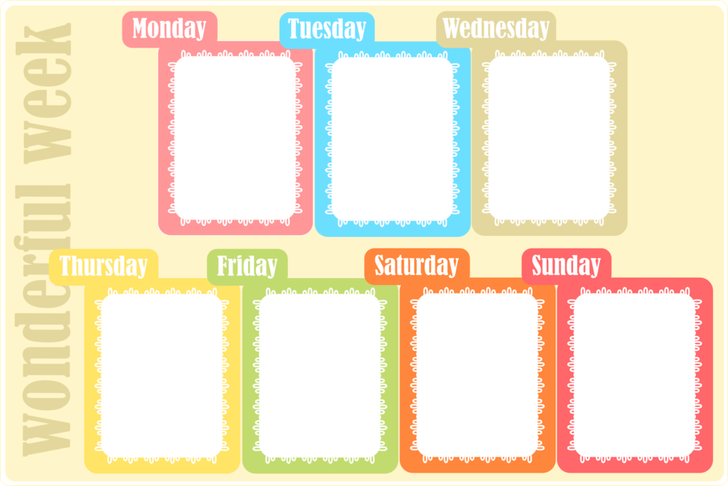 Blank Week Calendar Clipart 20 Free Cliparts Download Images On 