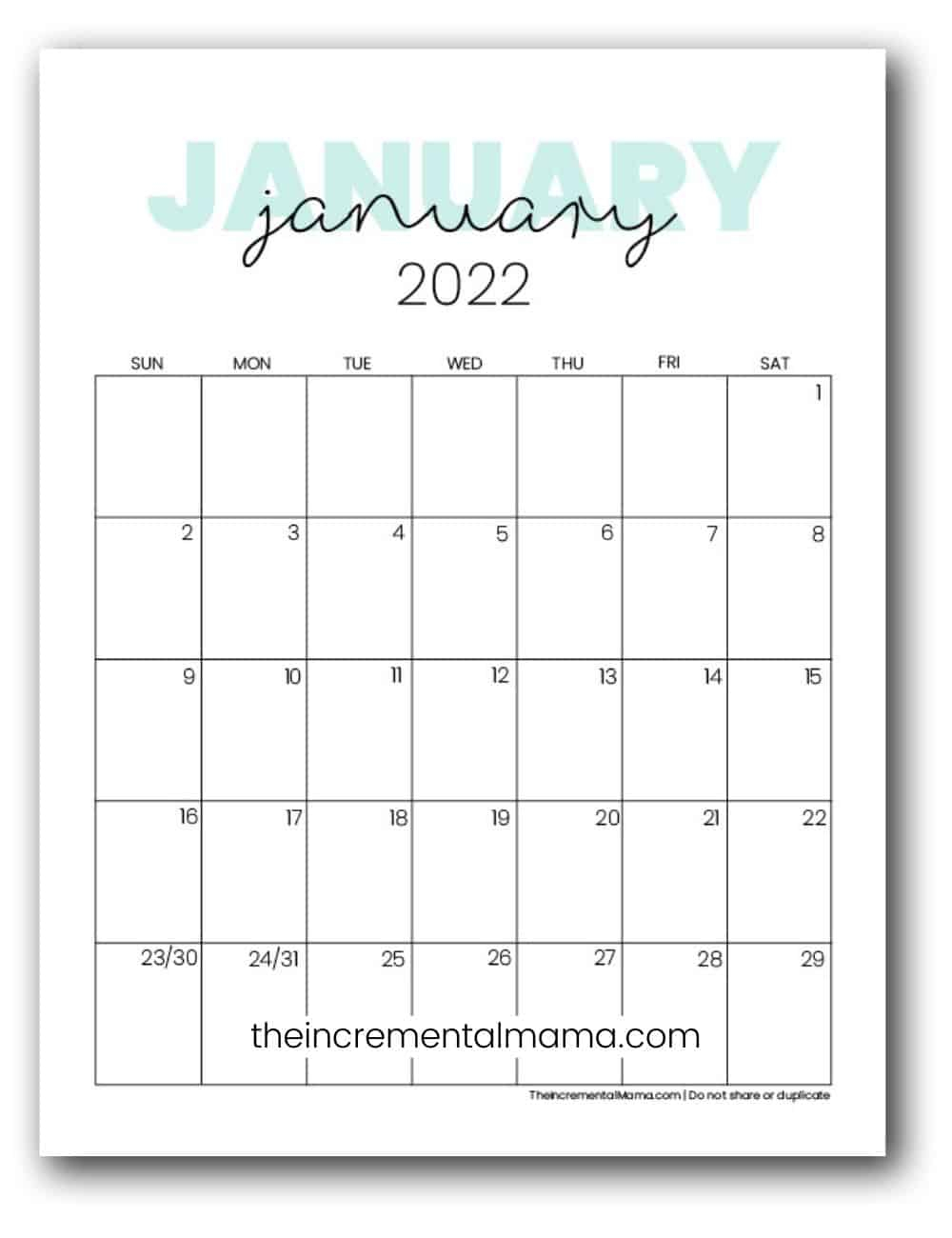 Cute 2022 Printable Calendar 12 Free Printables To Get Organized