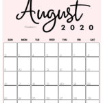 Cute Free Printable August 2021 Calendar SaturdayGift August