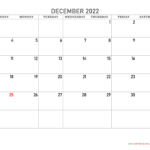 December 2022 Blank Calendar Calendar Quickly