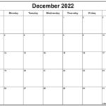 December 2022 Calendar Free Printable Calendar Templates