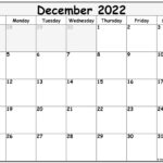 December 2022 Calendar Free Printable Calendar Templates