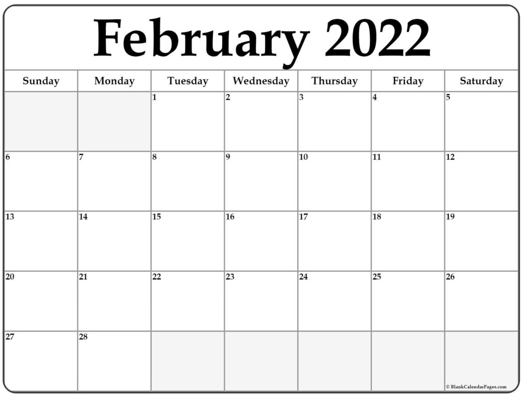 February 2022 Calendar Free Printable Calendar Templates