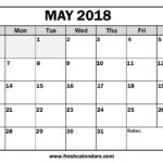 Free 5 May 2018 Calendar Printable Template PDF Source Template