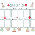 Free Birthday Calendar Printable Customizable Many Designs