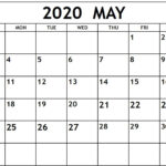 Free Blank May 2020 Calendar Printable Templates