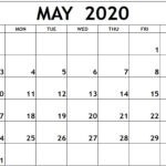 Free May 2020 Printable Calendar In PDF Word Excel With Holidays
