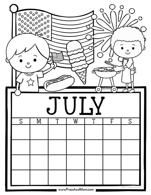 Free Monthly Calendar Write Color Kids Calendar Coloring Calendar 