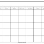 Free Printable Blank Calendar Template