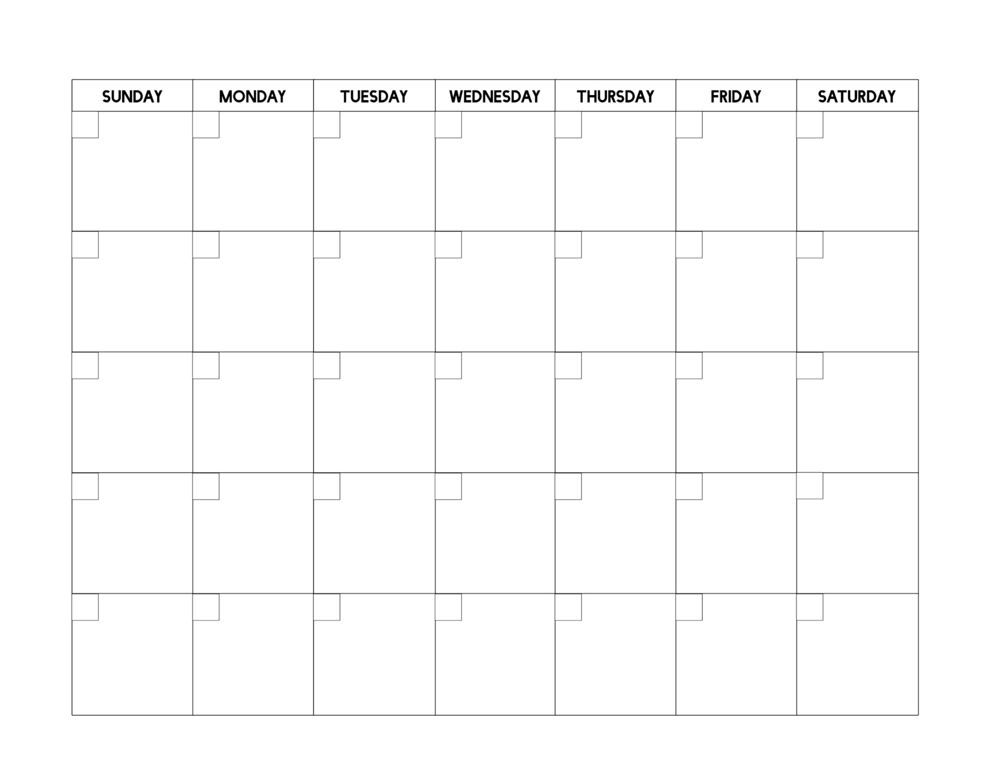 Free Printable Blank Calendar Template Paper Trail Design