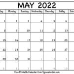 Free Printable May 2022 Calendars