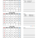 Free Printable Quarterly Calendar 2020 Calendar Printables Free Templates