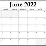 June 2022 Calendar Free Printable Calendar Templates