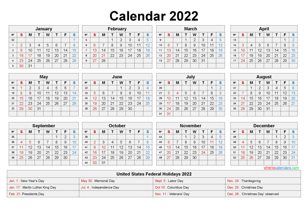 Large Desk Calendar 2022 With Holidays Free Printable 2021 Monthly 