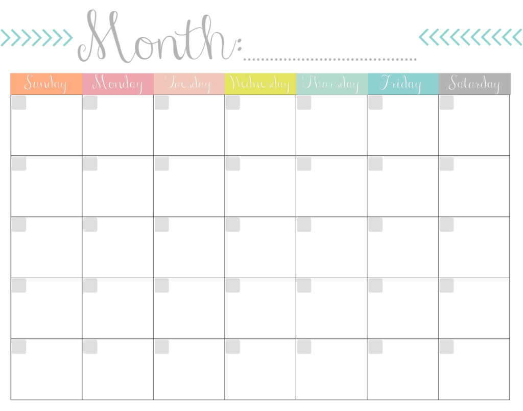 Lovely Monthly Calendar Free Printable Monthly Calendar Printable 