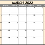 March 2022 Calendar Free Printable Calendar Templates