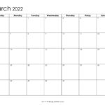 March 2022 Calendar Printable PDF US Holidays Blank Free Download