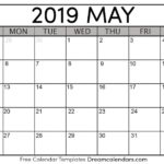 May 2019 Calendar Free Blank Printable Templates