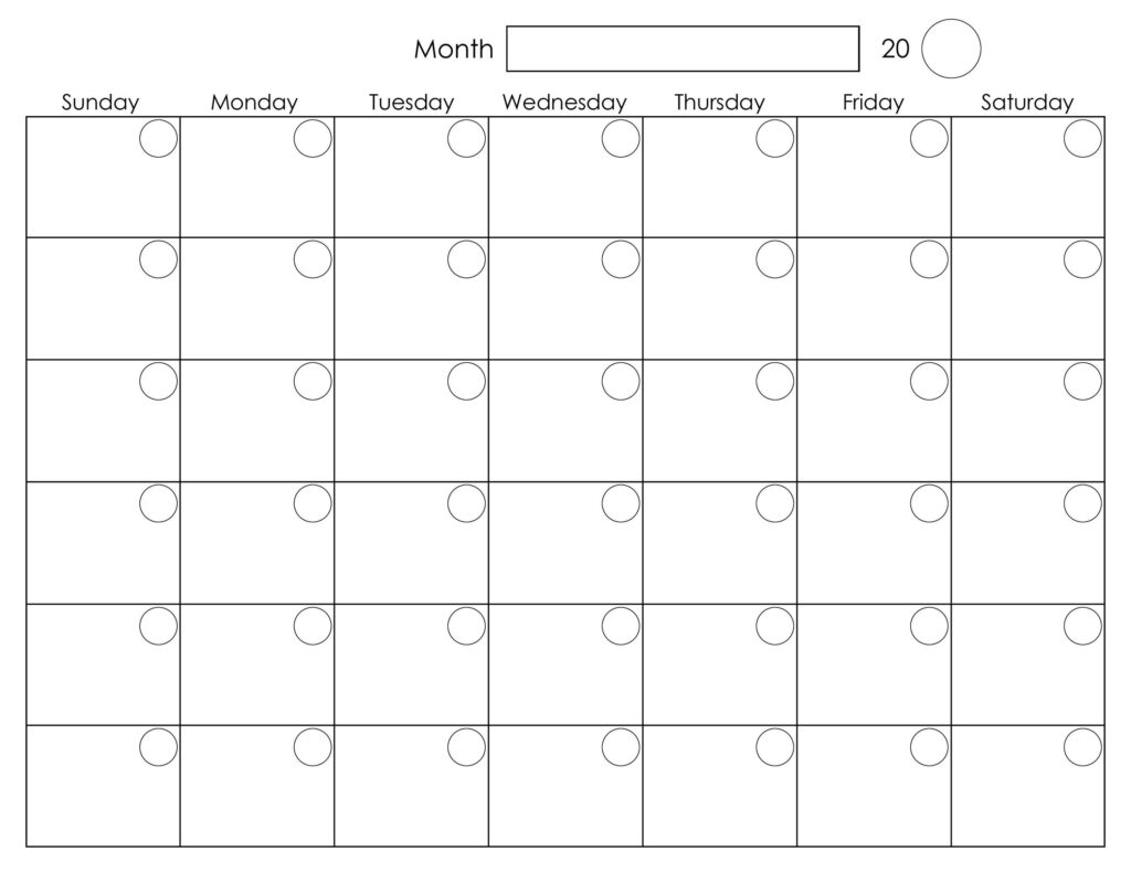 Month To Month Blank Calendars Calendar Template Printable