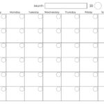 Month To Month Blank Calendars Calendar Template Printable