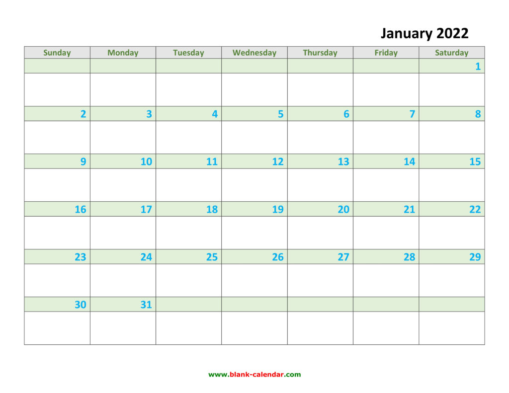 Monthly Calendar 2022 Free Download Editable And Printable