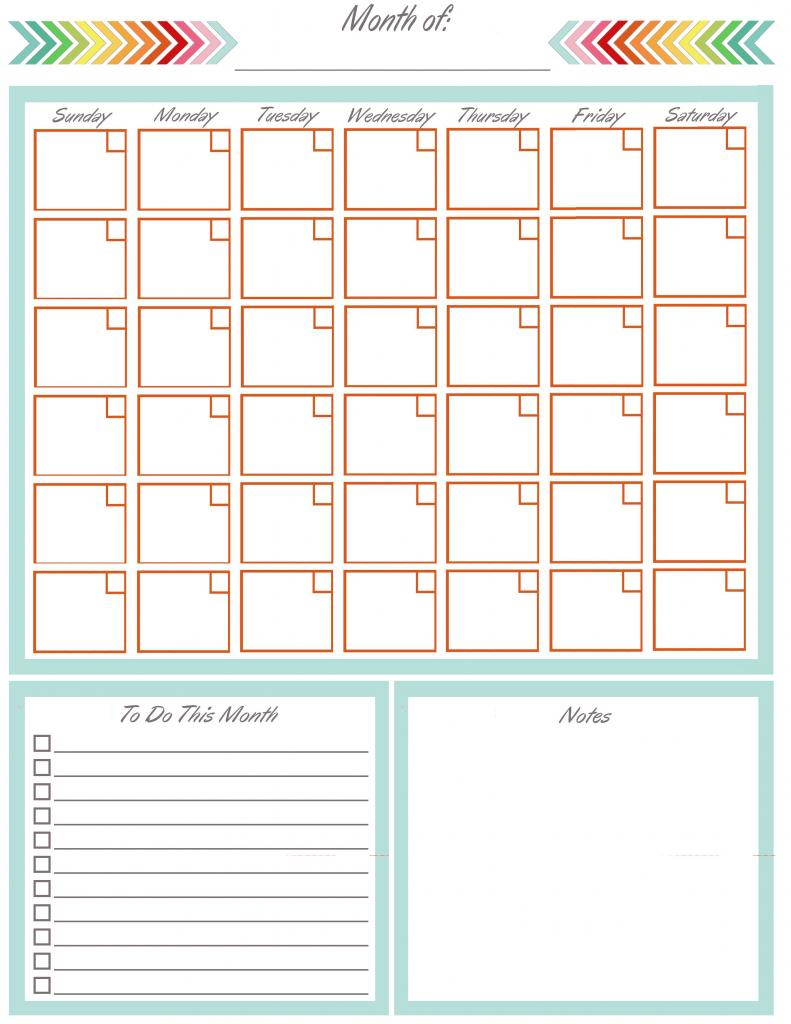 Musings Of An Average Mom Free Printable Blank Calendars