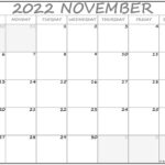 November 2022 Calendar Free Printable Calendar Templates