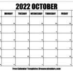 October 2022 Calendar Free Blank Printable Templates