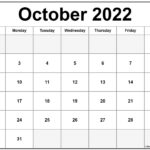 October 2022 Calendar Free Printable Calendar Templates